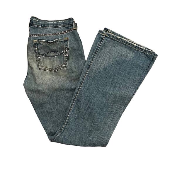A&F Abercrombie & Fitch Vintage y2k Rhinestone Pocket Bootcut Jeans, 6R - Picture 1 of 7